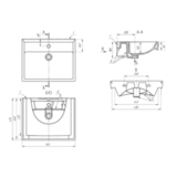 Умывальник мебельный Dreja Q 55, 195476, керамический