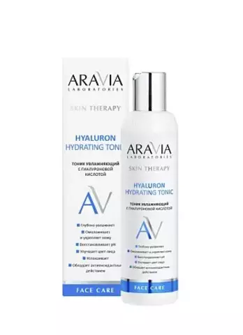 Тоник увлажняющий с гиалуроновой кислотой HYALURON HYDRATING TONIC, 200 мл ARAVIA Lab