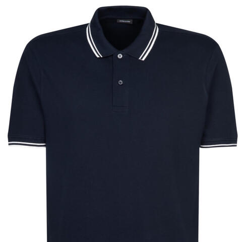 Поло мужское Seidensticker Regular Fit 01.144380-19 тёмно-синее, короткий рукав