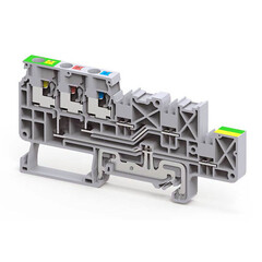 Клемма для датчика и привода Push-IN трехпроводная с заземлением 0,2-2,5mm2/20A/250V