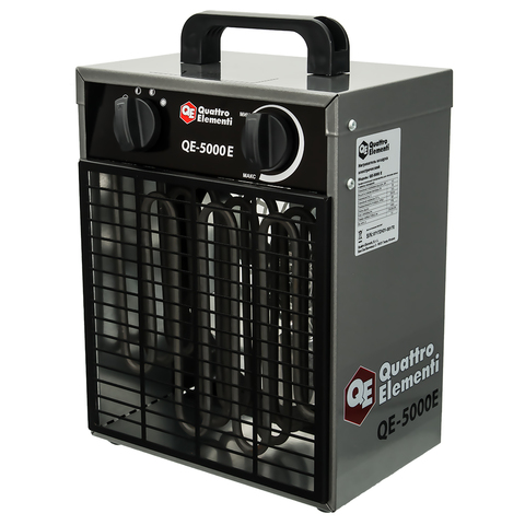 Нагреватель воздуха электрический с ТЭН QUATTRO ELEMENTI QE-5000 E (3,0/5,0 кВт, 220В, 400 м3/час)