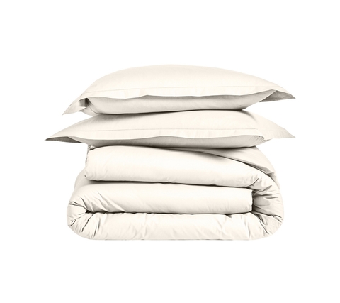 Простыня на резинке 160x200 Blanc des Vosges Fitted Sheet nougat кремовый