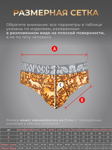 Комплект из 3-х спортивных трусов - «Праздничный лес»