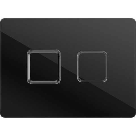 Кнопка ACCENTO SQUARE для AQUA 50 пневматическая стекло черный Cersanit AQUA 63529