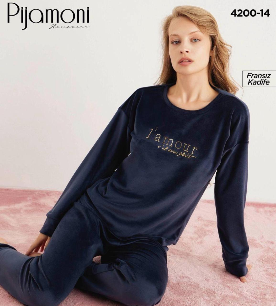 Домашняя одежда Pijamoni Велюр Синий