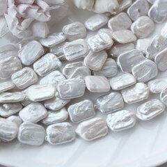 Жемчуг натуральный барочный, прямоугольный, 17,9-19,5 мм, 1 нить, Ж031