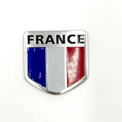 Наклейка France Французский флаг Объемная (Франция размер 5х5см)