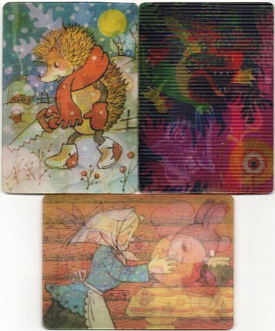 Набор №7 из 3 стерео Календариков. Мультфильмы СССР 1982 - 1983 гг.