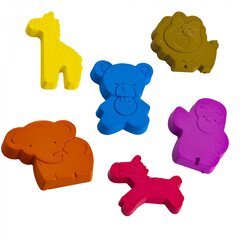 
          Мелки восковые Yalong 6 цв., "CRAYONS", фигурные, форма-животные, картонная упаковка