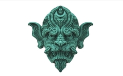 Силиконовый молд № 485 Маскарон Демон