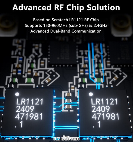 Приёмник GEPRC ELRS 915M/2.4G Gemini Xrossband