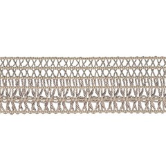 Кружево хлопковое/Тесьма вязаная, 6211, ш. 3 см, пр-во Беларусь, льняной