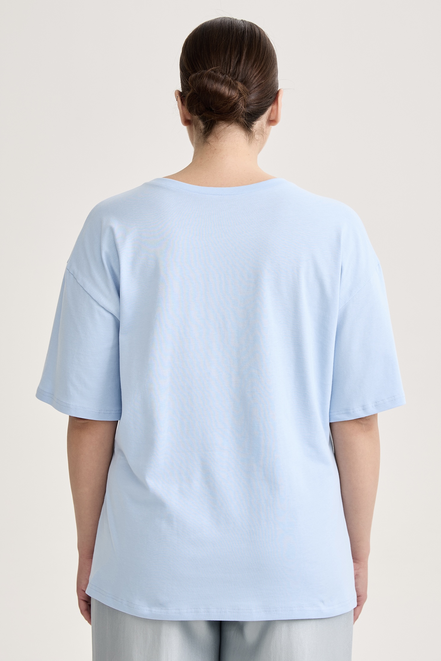 Футболка с круглым вырезом, голубой