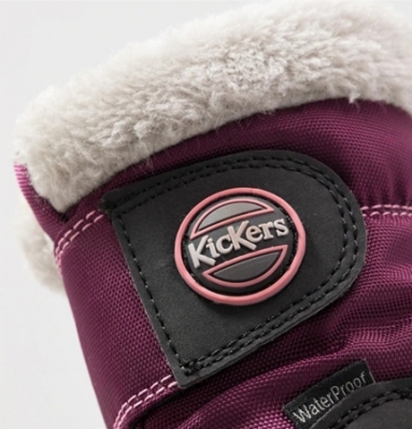 Зимние ботинки KicKers Low boots Black purple 744630 83