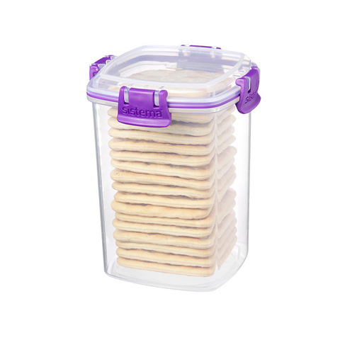 Контейнер для крекеров 900мл Sistema Klip It фиолетовый