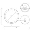 Decor Walther 0122360 Decor Walther Round Just Look WR Косметическое зеркало 21.5см, подвесное, увел. 5x, подсветка LED, от аккумулятора,цвет: черный мат (Снято с пр-ва)