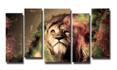 Модульная картина "Лев - царь зверей"