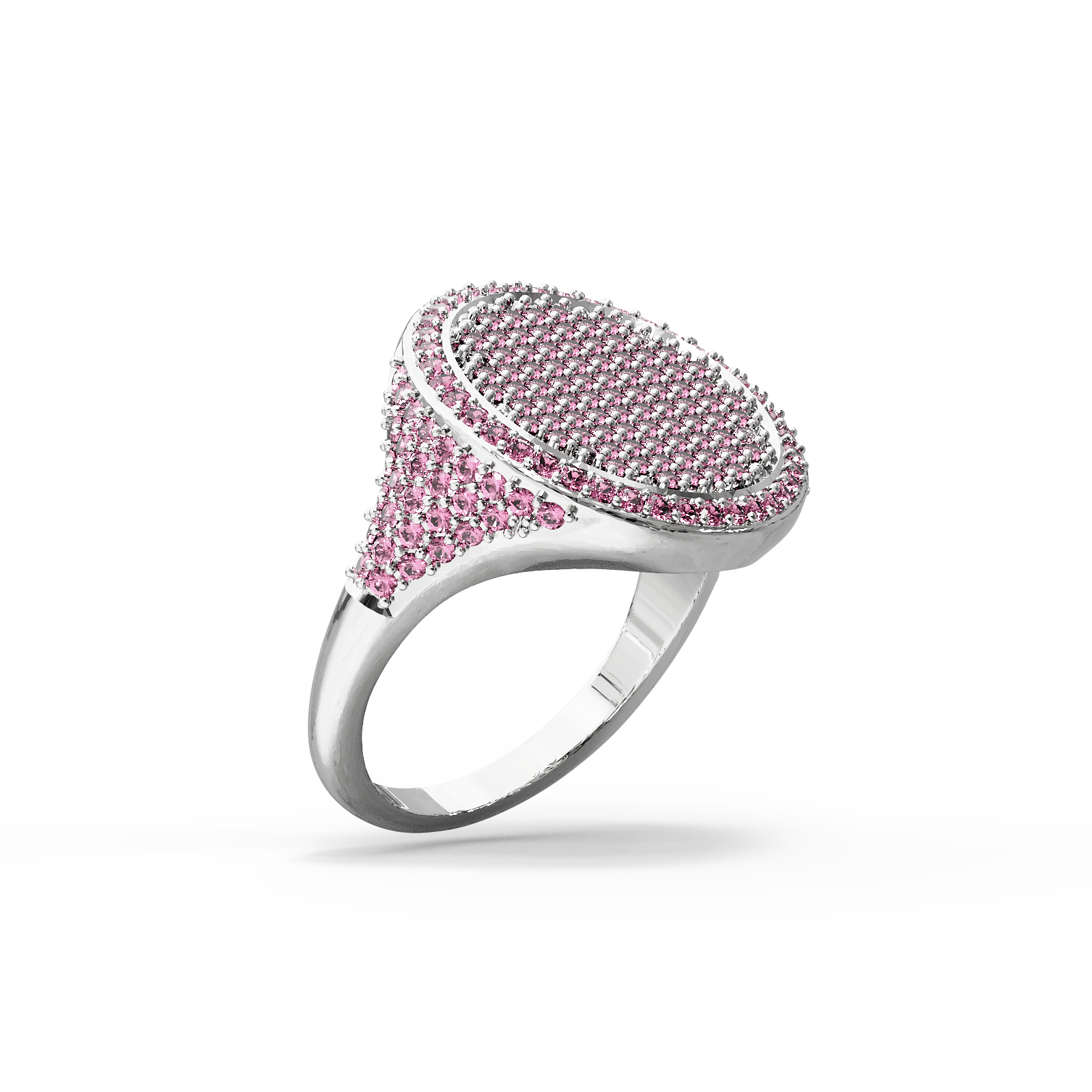 

Кольцо Signet Ring With Colorless Zirconites - Silver