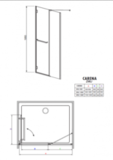 Дверь для душа RADAWAY Carena DWJ 90 34302-01-01N  L/R