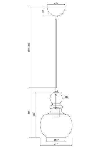 Подвесной светильник Maytoni Tone P036PL-01CH