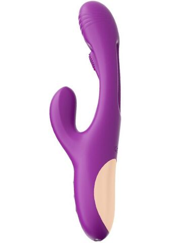 Фиолетовый ударный вибратор-кролик G-Hit - 24 см. - Eroticon ZD037-PU