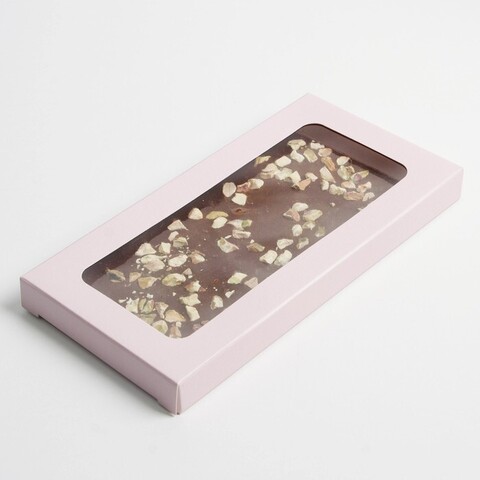 Коробка для шоколада Розовая 17,3х8,8х1,5 см