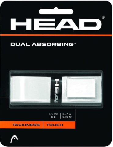 Намотки теннисные базовая Head Dual Absorbing white 1P