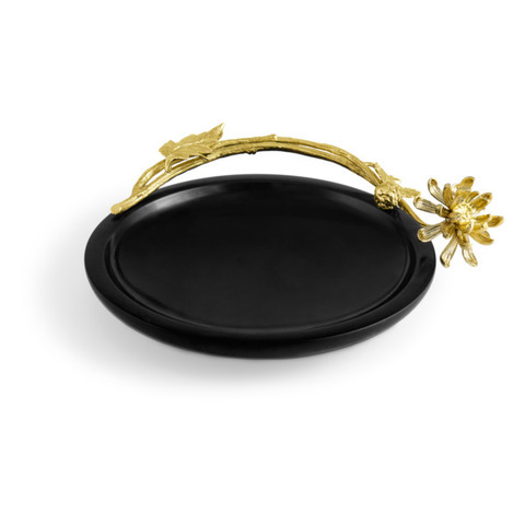 Блюдо круглое Michael Aram Георгин 22,8х20,3х6,3 см, алюминий, латунь