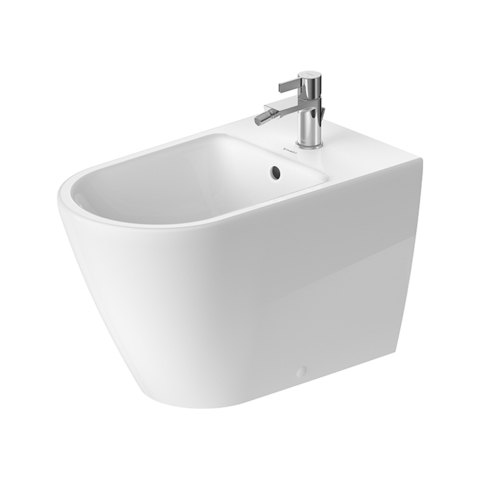 Duravit D-Neo Биде напольное 370x650х400 мм, с переливом, с 1 отв под смеситель, цвет: белый 2294100000