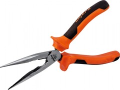 Ombra 420107 Длинногубцы прямые с двухкомпонентными рукоятками, 180 мм 55190