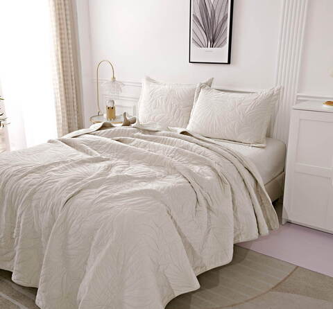 Покрывало 160х220 и наволочка 50х70 Sofi De MarkO Глория молочное