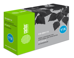 Картридж лазерный Cactus CS-Q6511X Q6511X черный (12000стр.) для HP LJ 2410, 2420, 2420DN, 2430