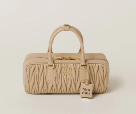 Сумка MIU MIU Arcadie matelassé из кожи наппа, бежевый