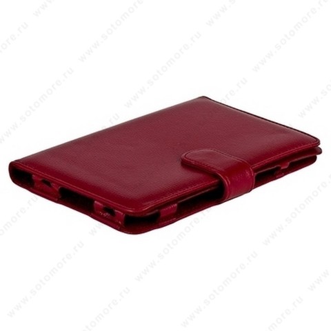 Чехол-книжка для Samsung Galaxy Tab 7.0 Plus P6200/ P6210 бордовый с заклепкой