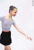 Kids set: T-leotard grey + skirt