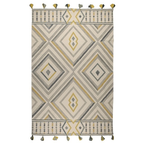 Ковер 200х300 Tkano  Ethnic с контрастным узором и кисточками