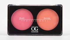 OG-Y6875 Румяна для лица шелковистые+бронзатор тон 02,Blush/Soft Lights Duo