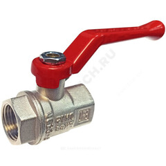 Кран шаровой латунь никель 11Б27фт1М Ду 15 Ру63 ВР полнопроходной рычаг VALFEX VF.214.NR1.012.PREMIUM