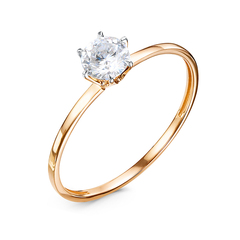 Кольцо из золота 585 пробы с Фианит