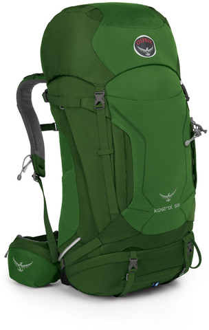 Картинка рюкзак туристический Osprey Kestrel 58 Jungle Green - 1