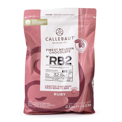 Шоколад Callebaut RUBY Chocolate / РУБИНОВЫЙ 32.8% (CHR-R35RB1-E4-U70) 2,5 кг