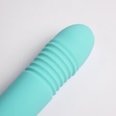 Бирюзовый вибростимулятор зоны G 2-в-1 - 