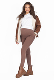 Утепленные брюки для беременных 15308 шоколад