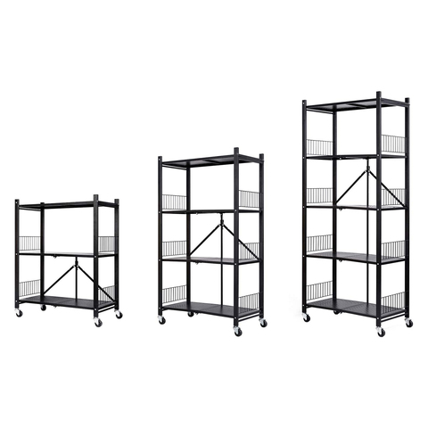 Стеллаж Tidan, 70х36х119, черный, 4 полки, сталь