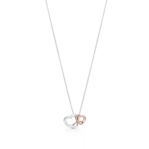 Подвеска из серебра и розового золота, Tiffany , Open heart  - Elsa Peretti 💝