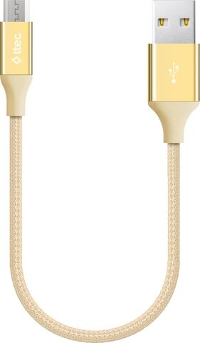 Кабель TTEC AlumiCable USB-A to Micro USB Charge/Data Mini Cable, 30см, золотой