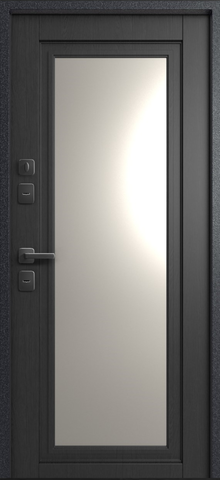 Термодверь входная Мегатрон Термо-2 (2025) зеркало, 2 замка, 1,5 мм металл, (графит муар (RAL 7024)+дип графит ясень) #3