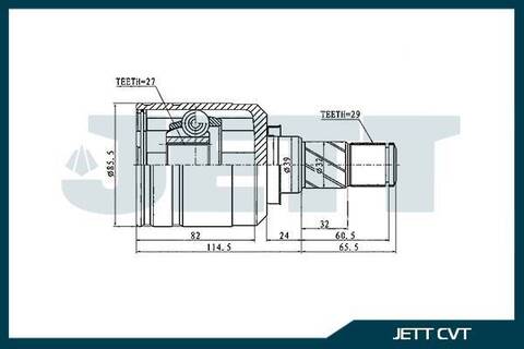 ШРУС внутренний JETT V40-1062