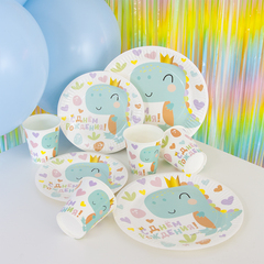 Тарелки, Динозаврик в короне, 18 см, 6 шт.