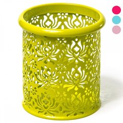 
          Подставка-стакан для канцтоваров Alingar, металлическая, круглая, узор "Цветы", ассорти